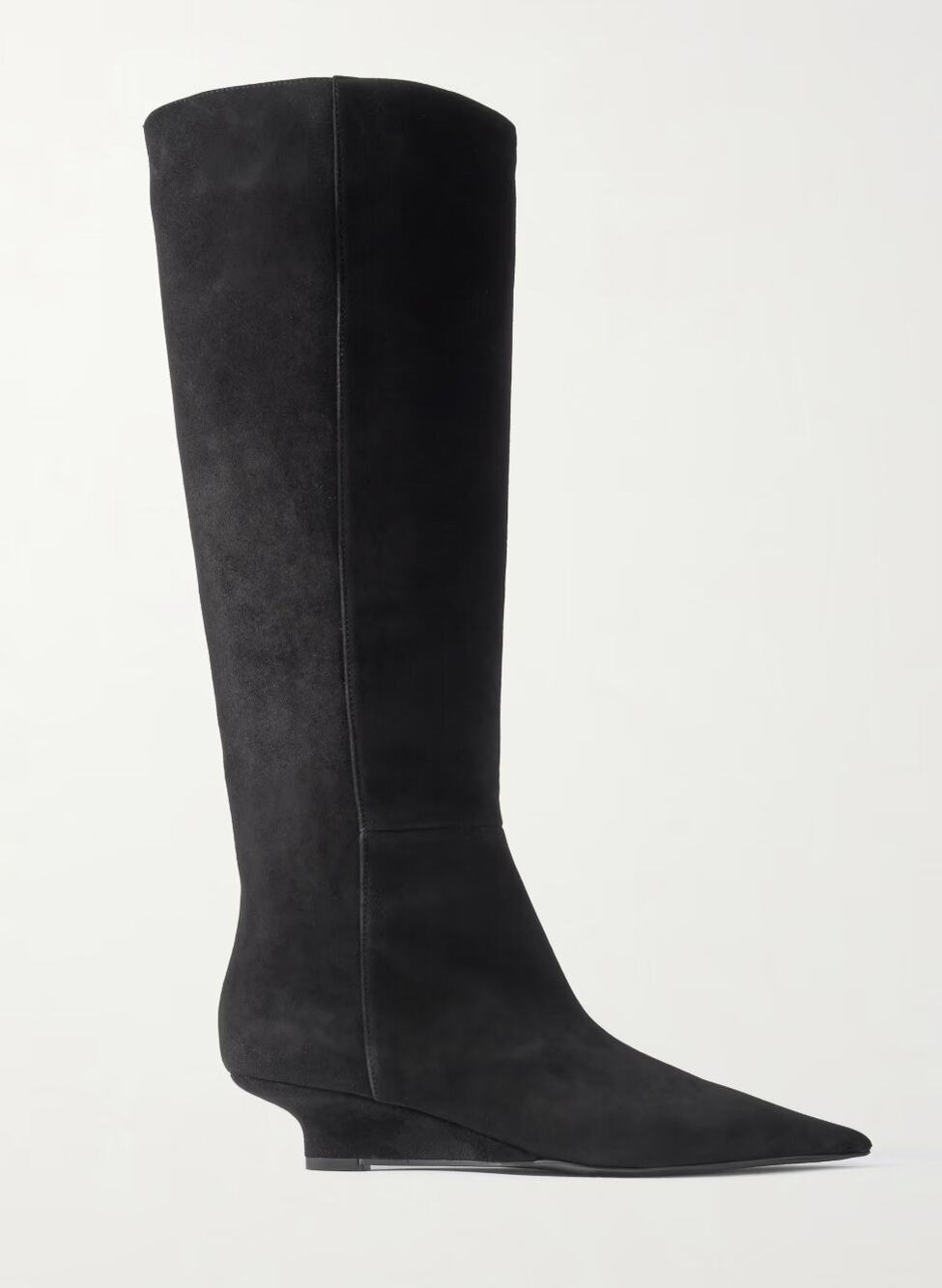 TOTEME Suede Sharp 40 Knee High Boot Black Size 39